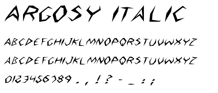 Argosy Italic font